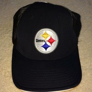 Pittsburgh Steelers Black NFL w/logo trucker Sports hat casual clean Football